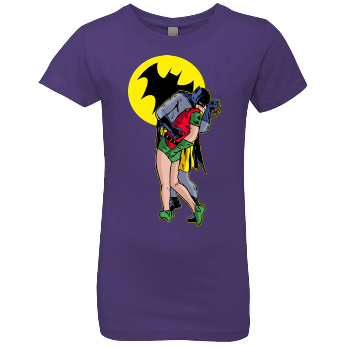 T-Shirts Purple Rush / YXS Batkiss Signal Girls Premium T-Shirt