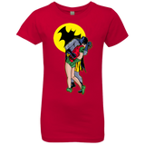 T-Shirts Red / YXS Batkiss Signal Girls Premium T-Shirt
