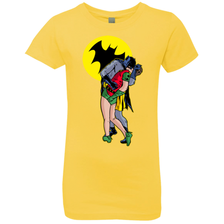 T-Shirts Vibrant Yellow / YXS Batkiss Signal Girls Premium T-Shirt