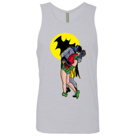 T-Shirts Heather Grey / Small Batkiss Signal Men's Premium Tank Top