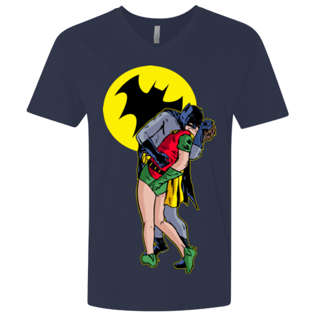 T-Shirts Midnight Navy / X-Small Batkiss Signal Men's Premium V-Neck