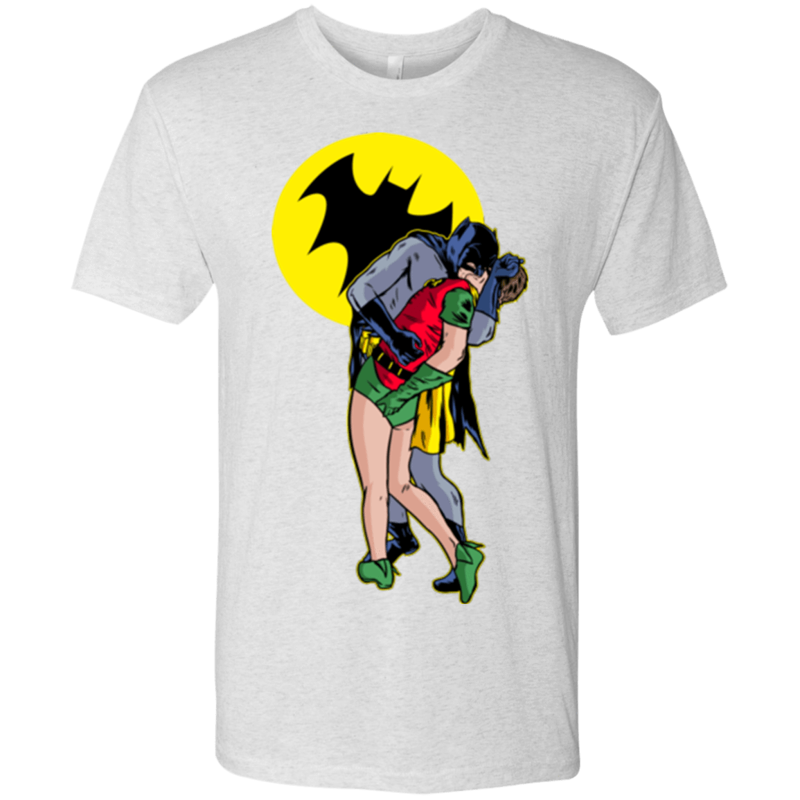 T-Shirts Heather White / Small Batkiss Signal Men's Triblend T-Shirt