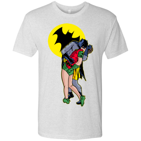 T-Shirts Heather White / Small Batkiss Signal Men's Triblend T-Shirt