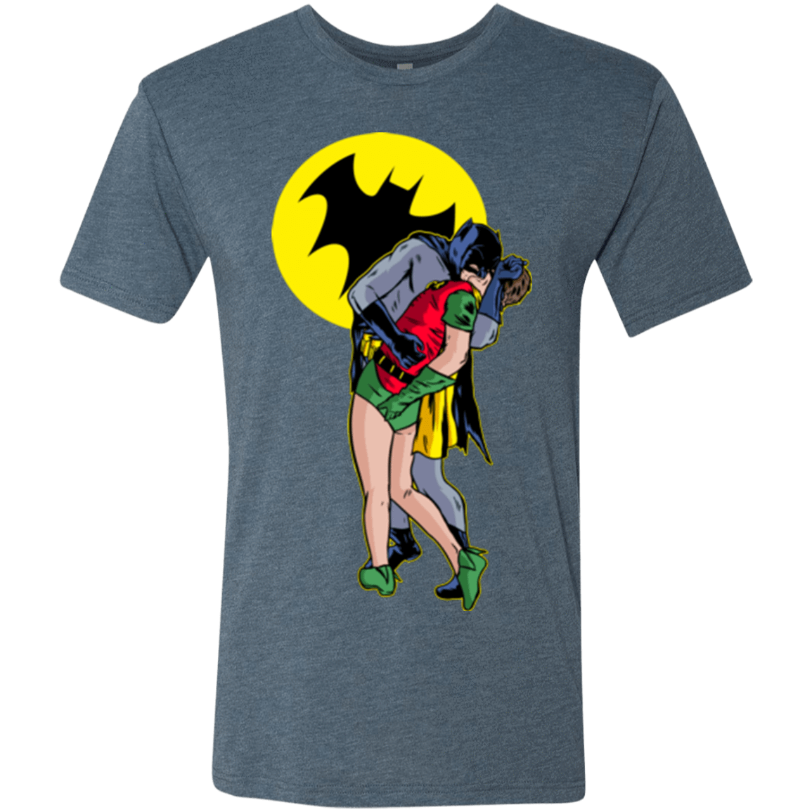 T-Shirts Indigo / Small Batkiss Signal Men's Triblend T-Shirt