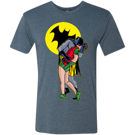 T-Shirts Indigo / Small Batkiss Signal Men's Triblend T-Shirt