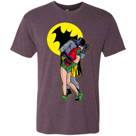 T-Shirts Vintage Purple / Small Batkiss Signal Men's Triblend T-Shirt
