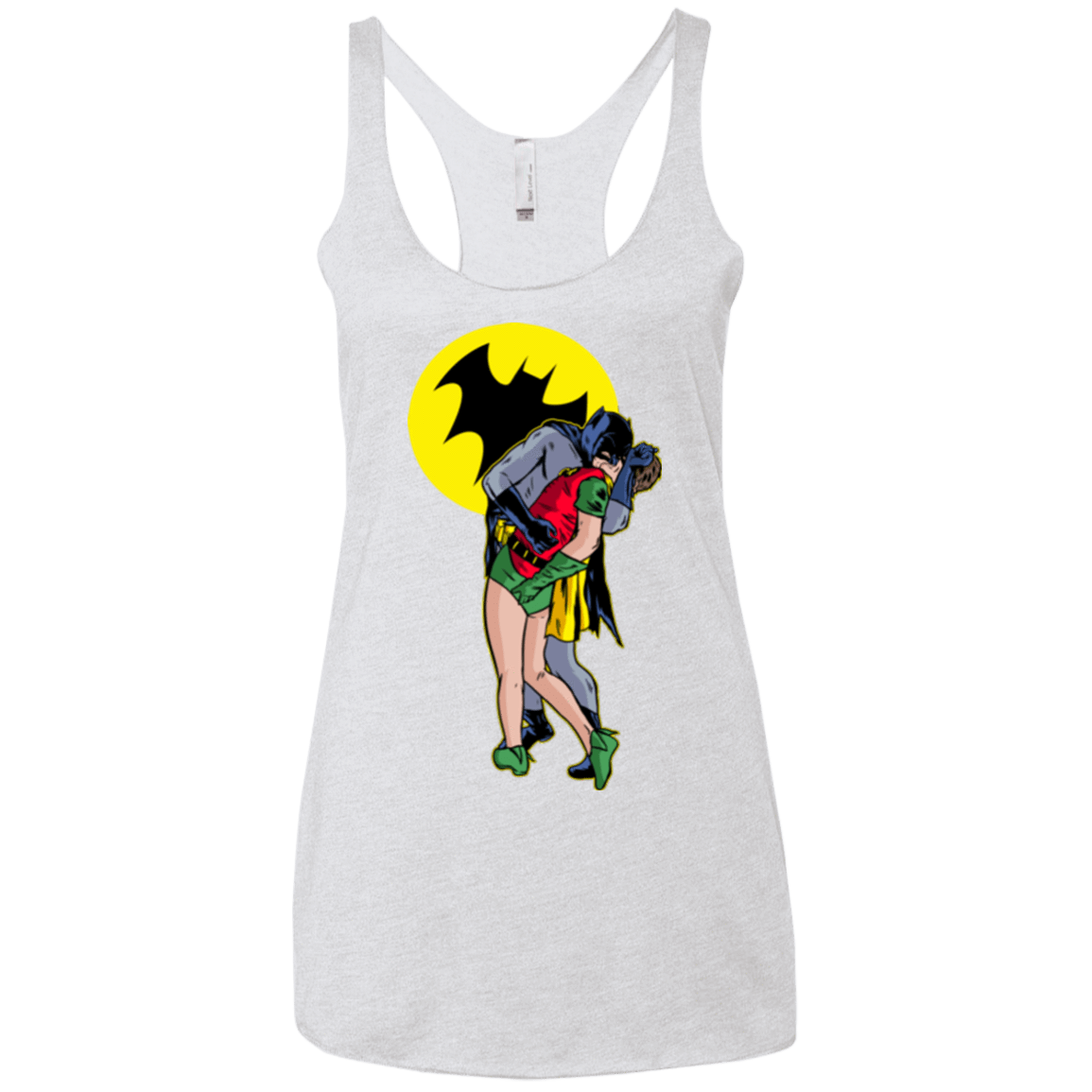 T-Shirts Heather White / X-Small Batkiss Signal Women's Triblend Racerback Tank