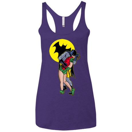 T-Shirts Purple / X-Small Batkiss Signal Women's Triblend Racerback Tank
