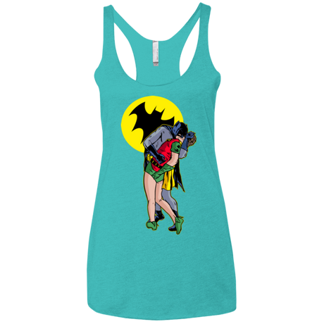 T-Shirts Tahiti Blue / X-Small Batkiss Signal Women's Triblend Racerback Tank