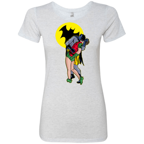 T-Shirts Heather White / Small Batkiss Signal Women's Triblend T-Shirt