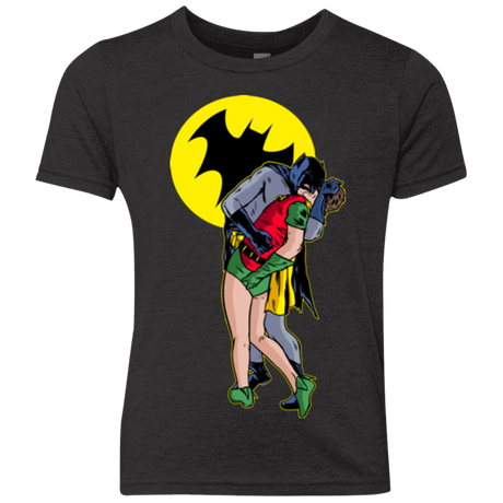 T-Shirts Vintage Black / YXS Batkiss Signal Youth Triblend T-Shirt