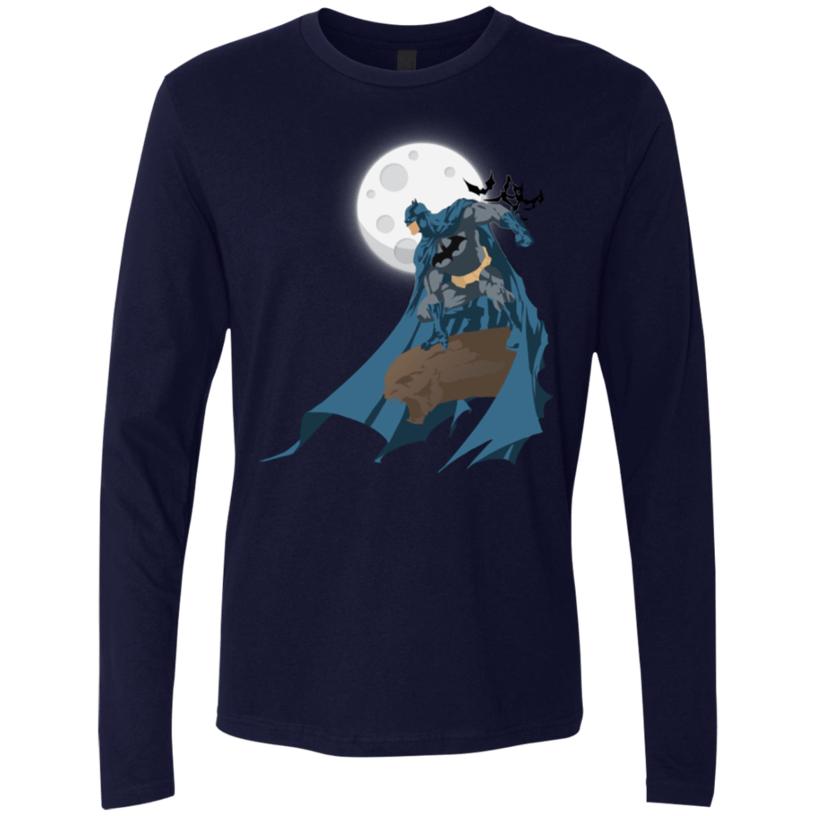 T-Shirts Midnight Navy / Small Batman Men's Premium Long Sleeve