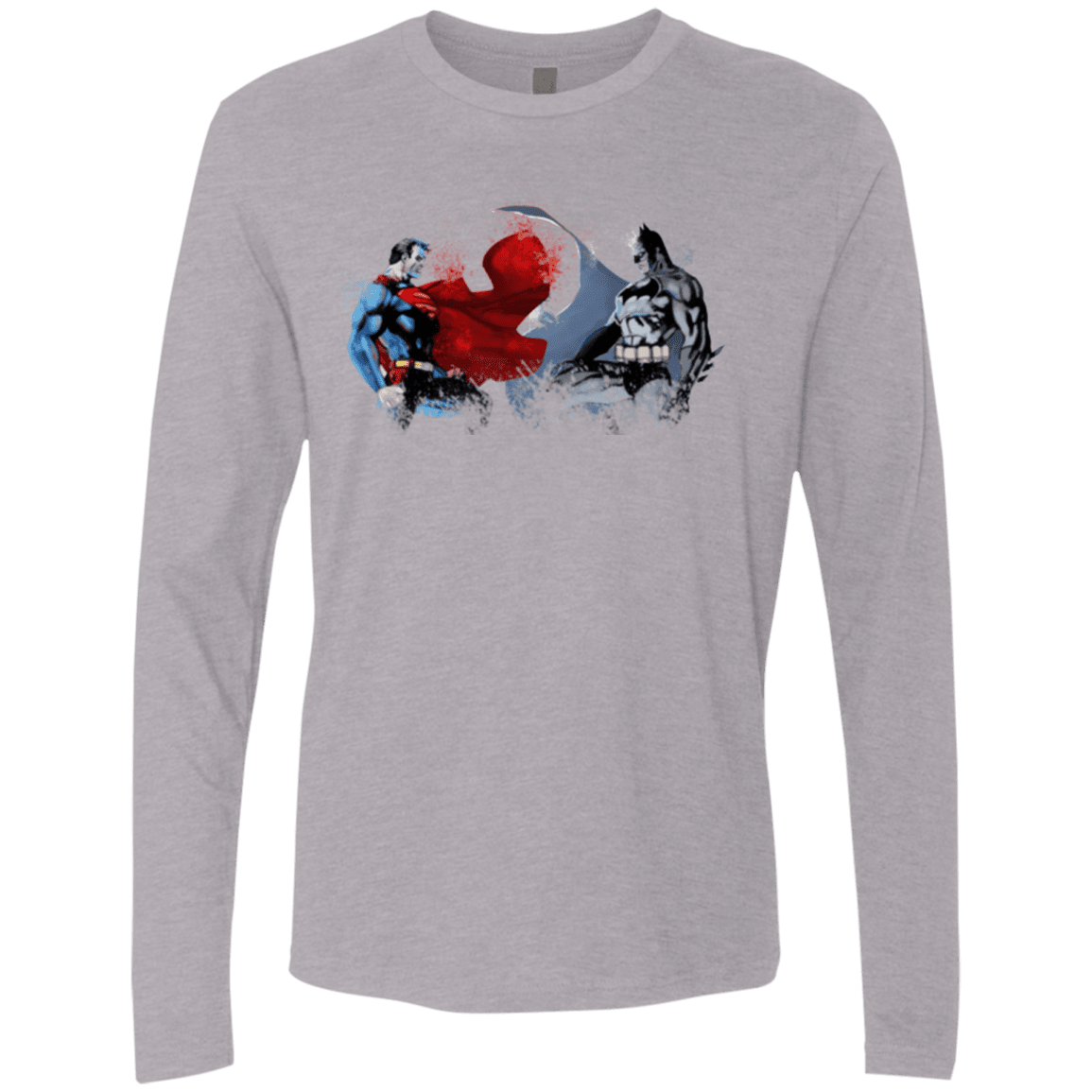 T-Shirts Heather Grey / Small Batman vs Superman Men's Premium Long Sleeve
