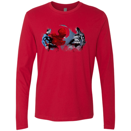 T-Shirts Red / Small Batman vs Superman Men's Premium Long Sleeve
