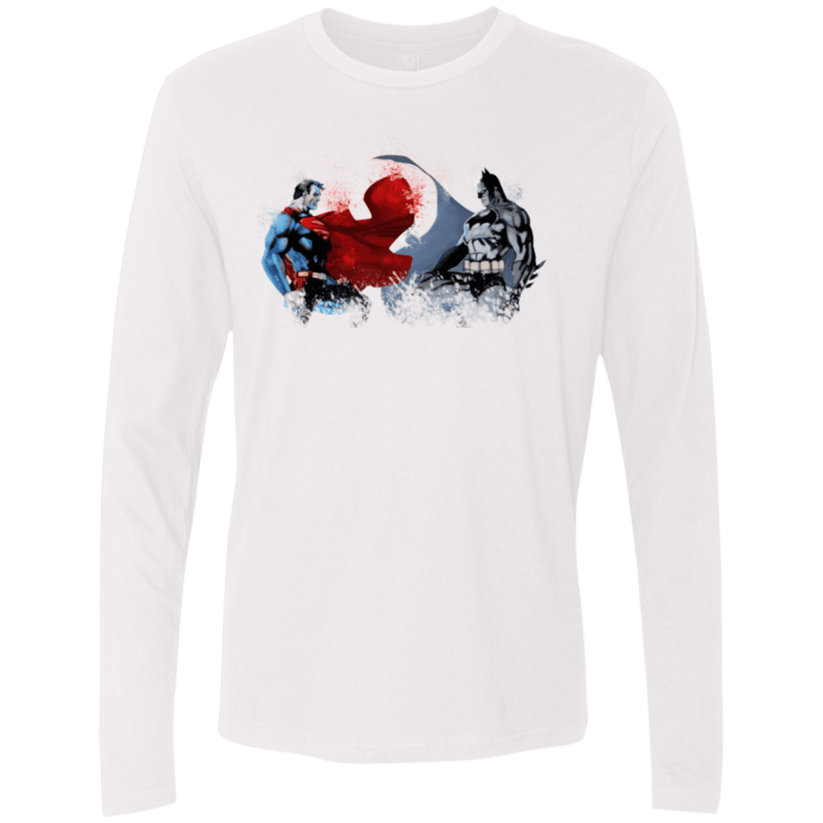 T-Shirts White / Small Batman vs Superman Men's Premium Long Sleeve