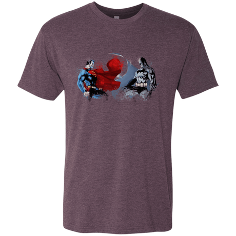 T-Shirts Vintage Purple / Small Batman vs Superman Men's Triblend T-Shirt