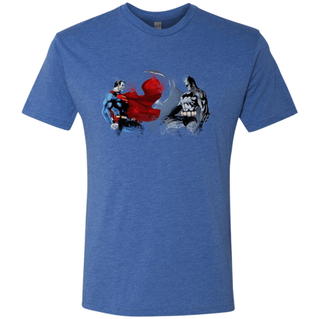 T-Shirts Vintage Royal / Small Batman vs Superman Men's Triblend T-Shirt