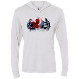 T-Shirts Heather White / X-Small Batman vs Superman Triblend Long Sleeve Hoodie Tee