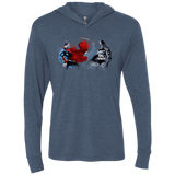 T-Shirts Indigo / X-Small Batman vs Superman Triblend Long Sleeve Hoodie Tee