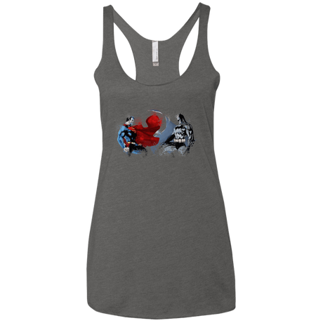 T-Shirts Premium Heather / X-Small Batman vs Superman Women's Triblend Racerback Tank