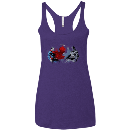 T-Shirts Purple Rush / X-Small Batman vs Superman Women's Triblend Racerback Tank