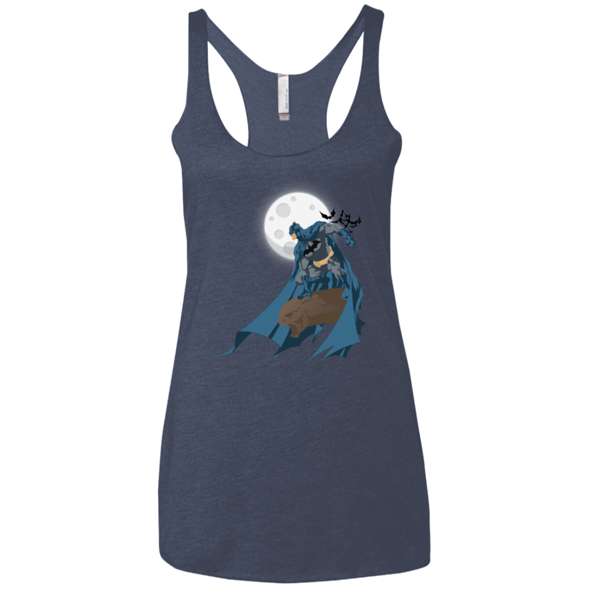 T-Shirts Vintage Navy / X-Small Batman Women's Triblend Racerback Tank
