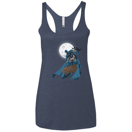 T-Shirts Vintage Navy / X-Small Batman Women's Triblend Racerback Tank