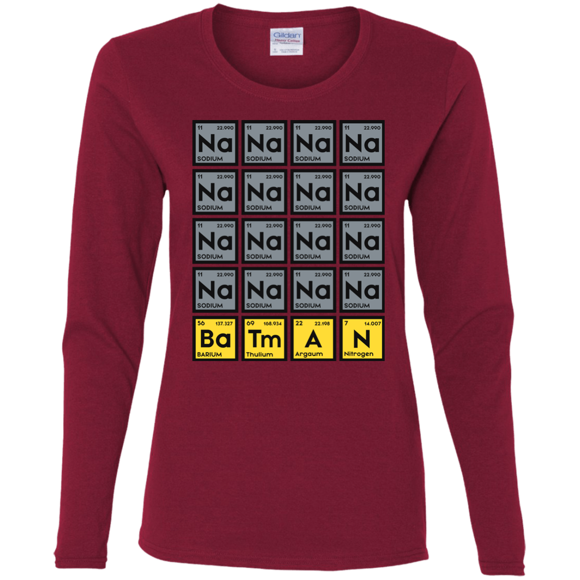 T-Shirts Cardinal / S Batmanium Women's Long Sleeve T-Shirt