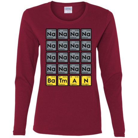T-Shirts Cardinal / S Batmanium Women's Long Sleeve T-Shirt