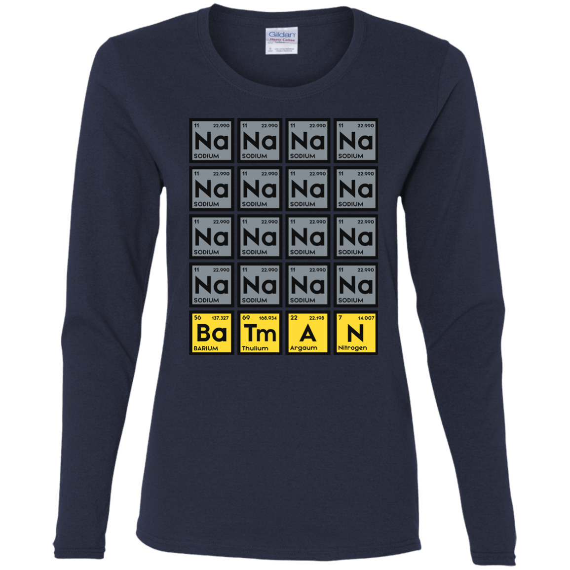T-Shirts Navy / S Batmanium Women's Long Sleeve T-Shirt