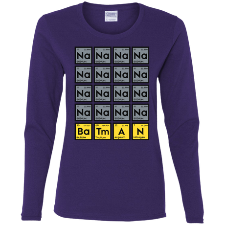 T-Shirts Purple / S Batmanium Women's Long Sleeve T-Shirt