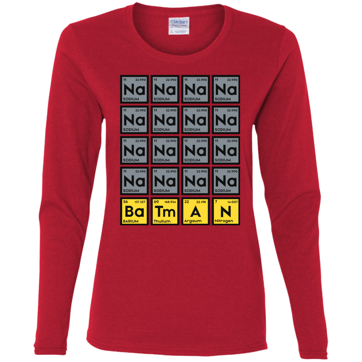 T-Shirts Red / S Batmanium Women's Long Sleeve T-Shirt