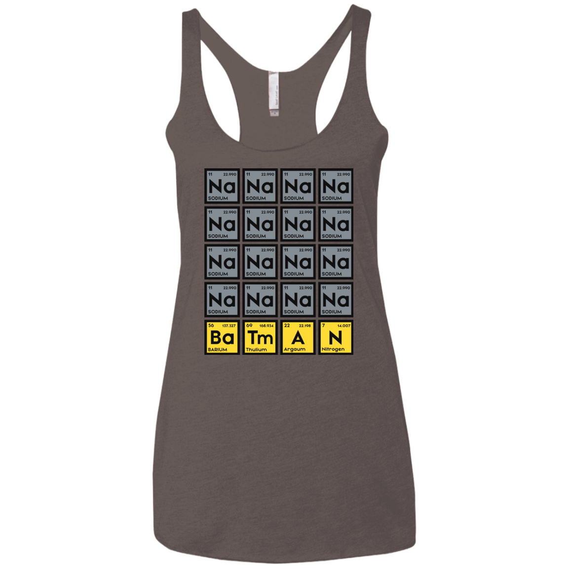 T-Shirts Macchiato / X-Small Batmanium Women's Triblend Racerback Tank