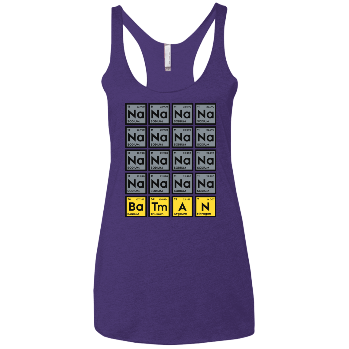 T-Shirts Purple Rush / X-Small Batmanium Women's Triblend Racerback Tank