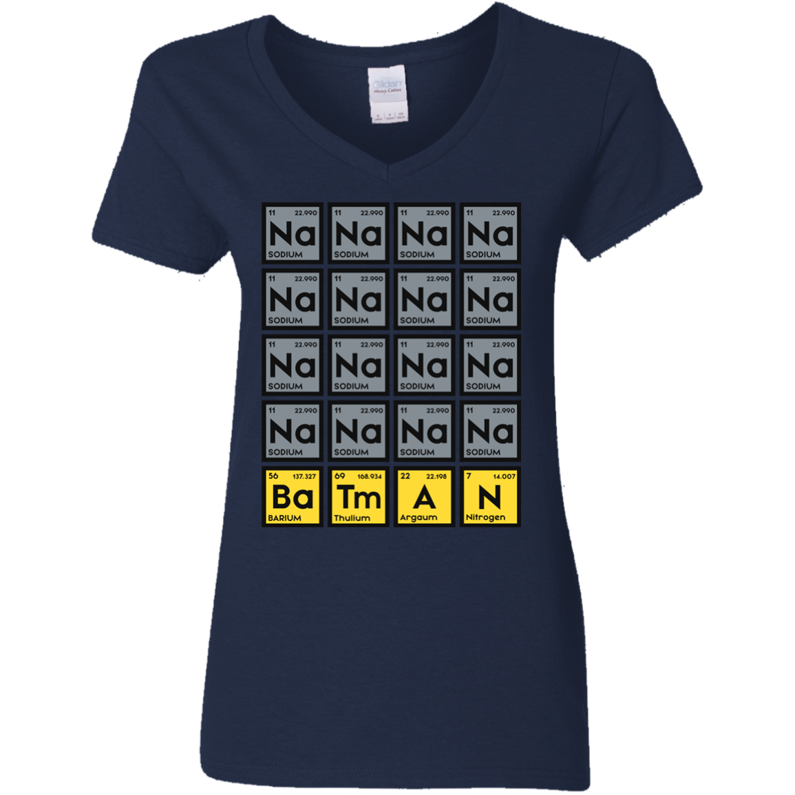 T-Shirts Navy / S Batmanium Women's V-Neck T-Shirt