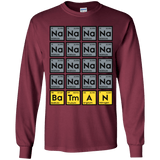 T-Shirts Maroon / YS Batmanium Youth Long Sleeve T-Shirt