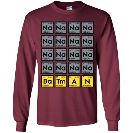 T-Shirts Maroon / YS Batmanium Youth Long Sleeve T-Shirt