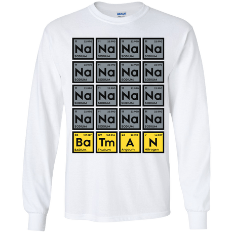 T-Shirts White / YS Batmanium Youth Long Sleeve T-Shirt