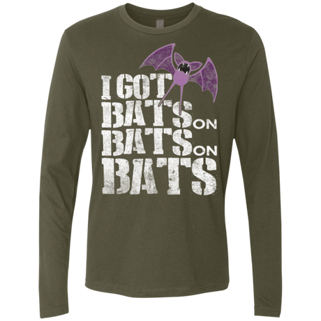 T-Shirts Military Green / Small Bats on Bats on Bats Men's Premium Long Sleeve
