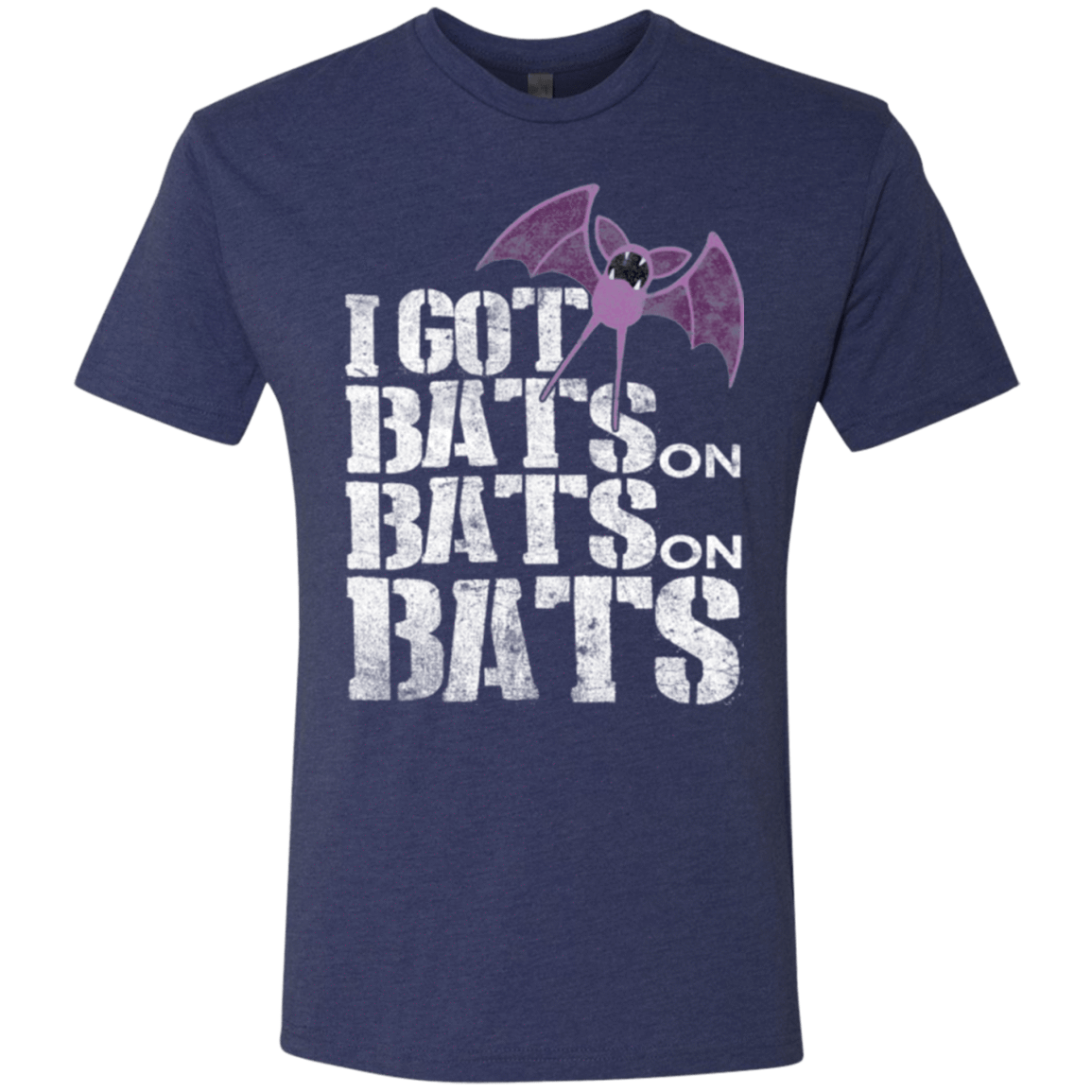 T-Shirts Vintage Navy / Small Bats on Bats on Bats Men's Triblend T-Shirt