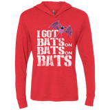 T-Shirts Vintage Red / X-Small Bats on Bats on Bats Triblend Long Sleeve Hoodie Tee