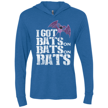 T-Shirts Vintage Royal / X-Small Bats on Bats on Bats Triblend Long Sleeve Hoodie Tee