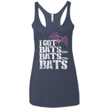 T-Shirts Vintage Navy / X-Small Bats on Bats on Bats Women's Triblend Racerback Tank