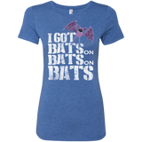 T-Shirts Vintage Royal / Small Bats on Bats on Bats Women's Triblend T-Shirt