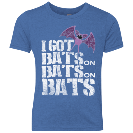 T-Shirts Vintage Royal / YXS Bats on Bats on Bats Youth Triblend T-Shirt