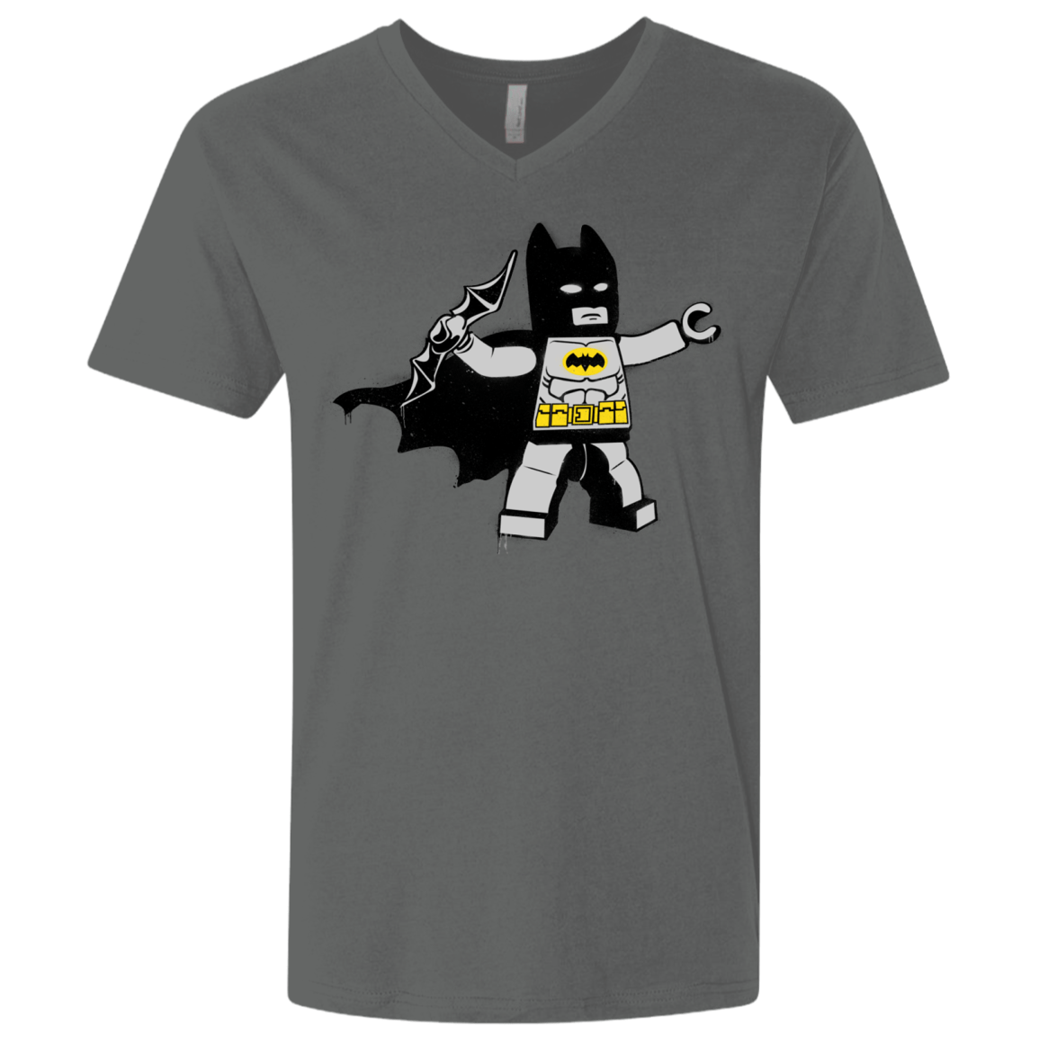 T-Shirts Heavy Metal / X-Small Batsy Lego Men's Premium V-Neck