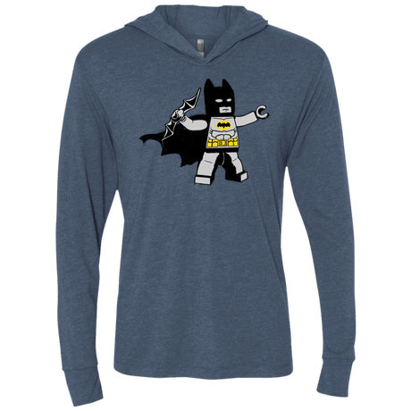 T-Shirts Indigo / X-Small Batsy Lego Triblend Long Sleeve Hoodie Tee