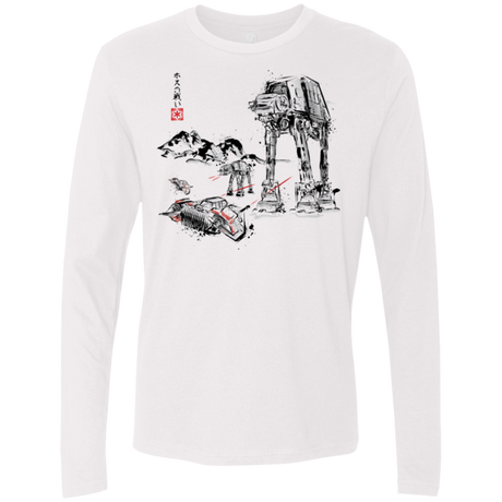 T-Shirts White / Small Battle in the Snow Sumi e Men's Premium Long Sleeve