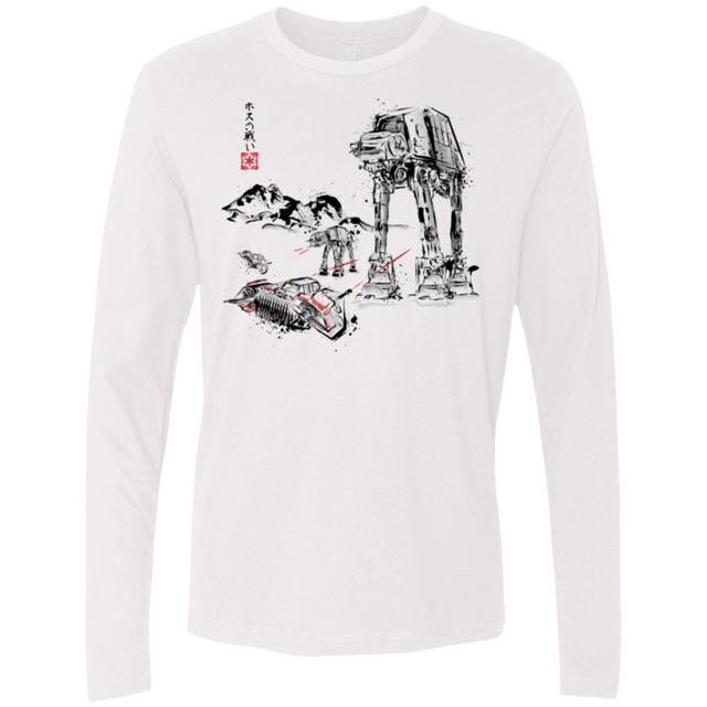 T-Shirts White / Small Battle in the Snow Sumi e Men's Premium Long Sleeve