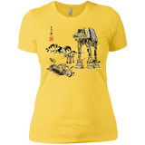 T-Shirts Vibrant Yellow / X-Small Battle in the Snow Sumi e Women's Premium T-Shirt